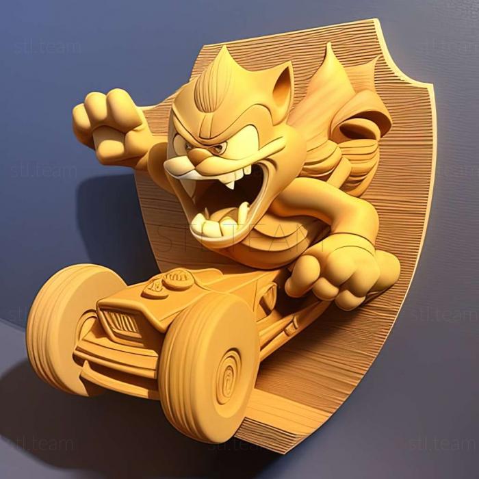 3D model Garfield Kart Furious Racing game (STL)